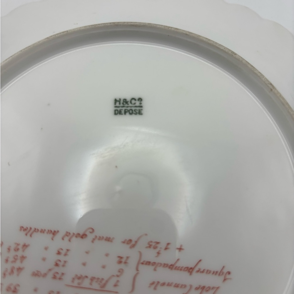 Salesman Limoges Elegant White Porcelain Plate - Picture 10 of 12